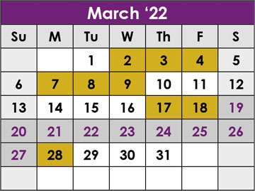 School Calendar 2021 - 2022